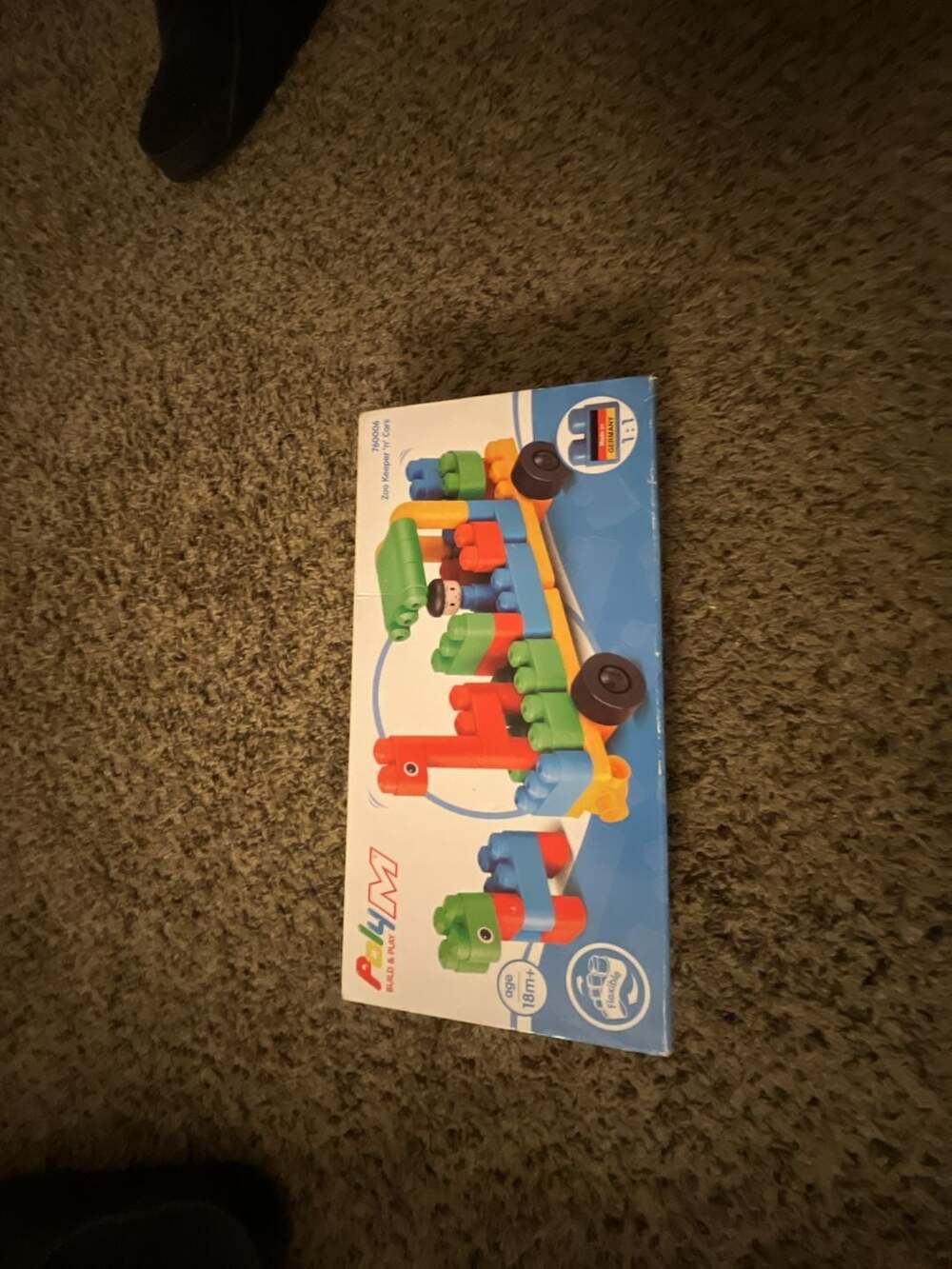 Hape PolyM Zoo Keeper 'n Cars 40-Piece Building Blocks Toy Set (760006)